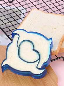 1pc Dolphin Shaped Toast Cutting Mold, Cartoon Bread Cutter, For Household