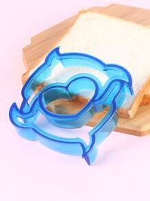 1pc Reusable Plastic Sandwich Breakfast Cutter Mould,Creative Blue Dolphin Shaped Cookie Biscuits Kitchen Mold,For Children