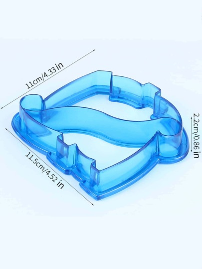 1pc Reusable Plastic Bread Mold,Creative Blue Dinosaur Shaped Washable Durable Bread Press Mold For Kitchen