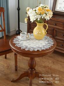 1入組花朵刺繡蕾絲餐墊