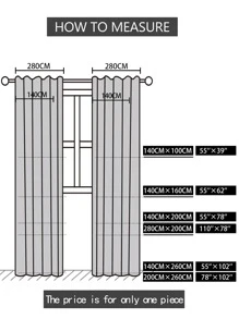 Rèm cửa đơn thêu ren - trắng - Xem 3