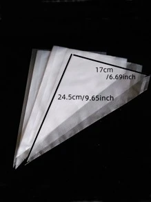100 Piezas/pack Bolsa De Pastelería Desechable Para Decoración De Pasteles/horneado(12inch/14inch/16inch) - transparente - Ver 2