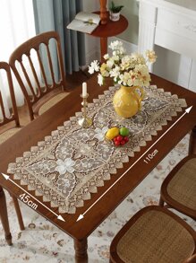 Floral Embroidered Table Runner - Multicolor - View 5
