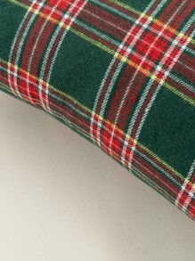 1pc Christmas Plaid Brushed Pillow Case, Suitable For Holiday Home Decor - Multicolor - View 4