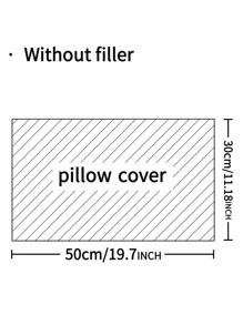 Leaf Print Lumbar Pillowcase Without Filler - Multicolor - View 3