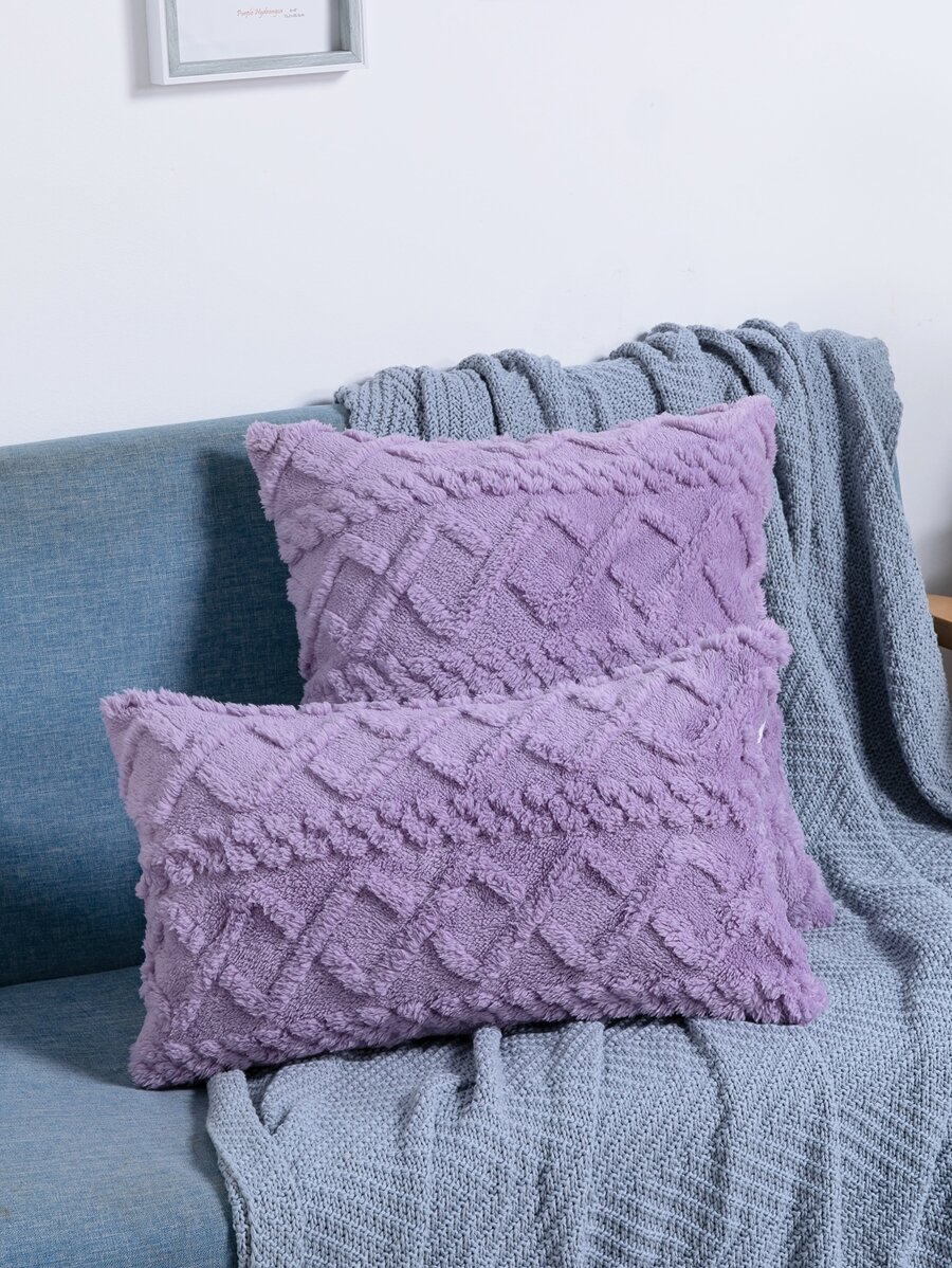 1 Vỏ gối sofa hình thoi bằng vải Jacquard sang trọng dùng trang trí phòng ngủ. Vỏ gối mang phong cách thoải mái, mềm mại và đơn giản để trang trí sofa phòng khách. - Màu tím - Xem 1