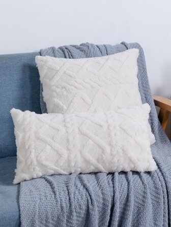 1 pièce Housse de coussin (sans bourre) texturé