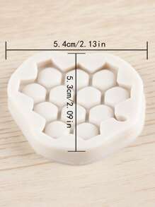 1 Khuôn Silicon Tổ Ong, Hoạt Hình Làm Khuôn Làm Bánh Cupcake Trang Trí Kẹo Socola Fondant - Màu be - Xem 5