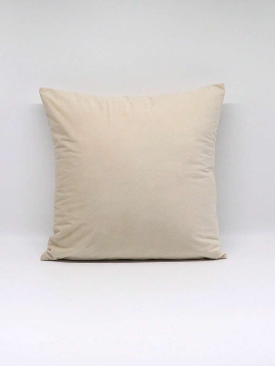 Plain Cushion Cover Without Filler - Beige - View 1
