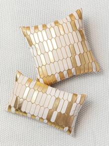 1入組幾何圖案靠墊套不附帶墊芯 - 米色 - 查看 1