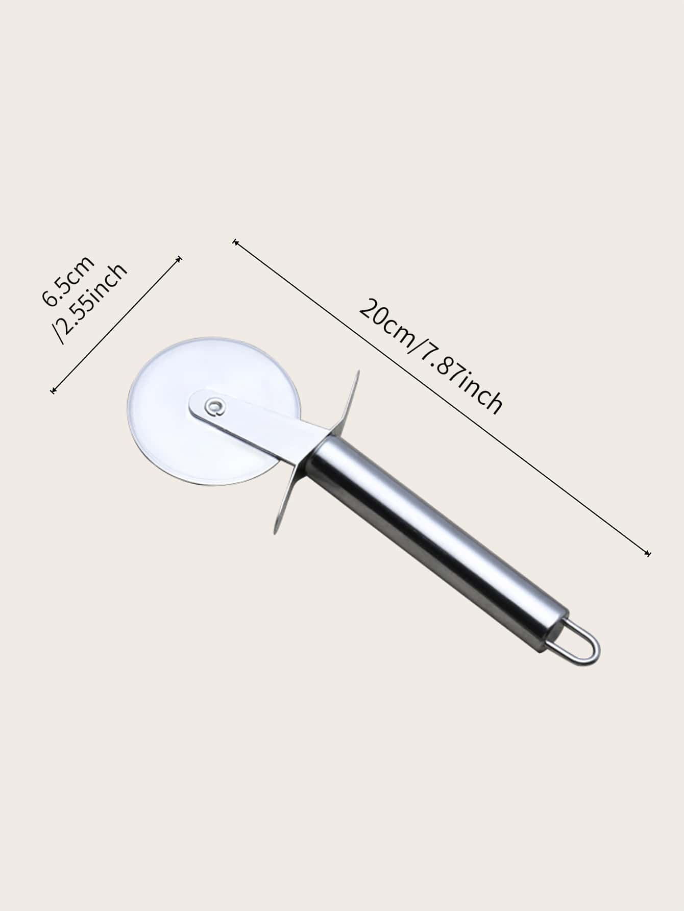 1pc Stainless Steel Pizza Rolling Cutter, Minimalist Pizza Cutter For Kitchen