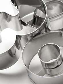 9pcs Number Shaped Cookie Mold - Silver - View 3