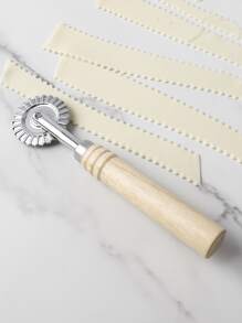 1把鋅合金和木柄披薩刀,意大利麵條刀-切麵包,麵團,蔥油餅,派,糕點,華夫餅,麵條等多功能廚房小工具 - 彩色 - 查看 8