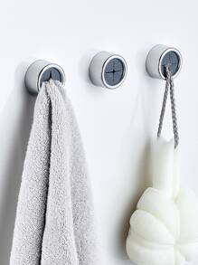 1入組自粘性壁掛式毛巾架吸盤式毛巾夾適用於浴室和廚房 - 銀色 - 查看 1
