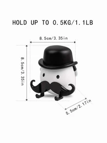 1 pieza con estampado de dibujos animados Maquinilla de afeitar Almacenamiento Soporte - Blanco y Negro - Ver 6