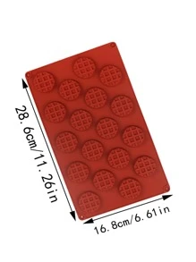 1入組 18 腔矽膠華夫餅模具製造商蛋糕餅乾巧克力盤烘焙模具不粘烤盤工具