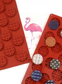 1入組 18 腔矽膠華夫餅模具製造商蛋糕餅乾巧克力盤烘焙模具不粘烤盤工具