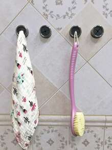 1入組自粘性壁掛式毛巾架吸盤式毛巾夾適用於浴室和廚房 - 銀色 - 查看 7