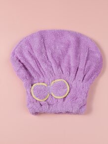 1pc Women Girl's Shower Cap Towel,Bath Hats for Women,Dry Hair Cap,Quick Drying,Soft for Lady Turban Head - Purple - View 1