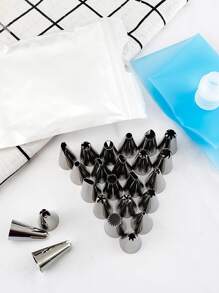 26入組裱花嘴和糕點袋套裝 - 銀色 - 查看 4