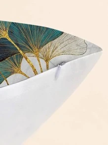 Leaf Print Cushion Cover Without Filler - Multicolor - View 4