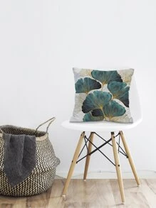 Leaf Print Cushion Cover Without Filler - Multicolor - View 6