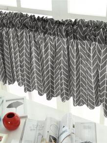 Querbehang mit Chevron Muster - Grau - Übersicht 1