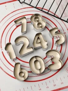 9pcs Number Shaped Cookie Mold - Silver - View 6