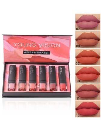 YOUNG VISION 6入組長效啞光唇膏套裝