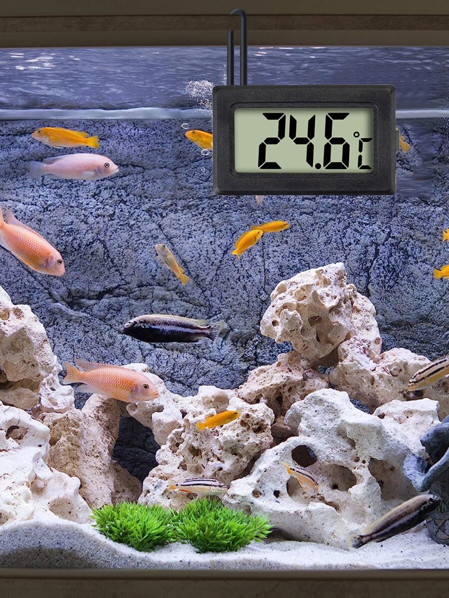 1pc Builtin Probe Electronic Digital Aquarium Thermometer With Celsius