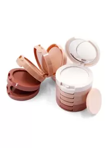 粉底，1入組5色遮瑕遮瑕粉套裝，含1入組化妝粉撲 - 彩色 - 查看 4