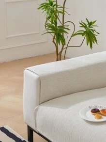 1入組素色沙發巾現代滌綸沙發套家用毛毯四季皆宜 - 米色 - 查看 5