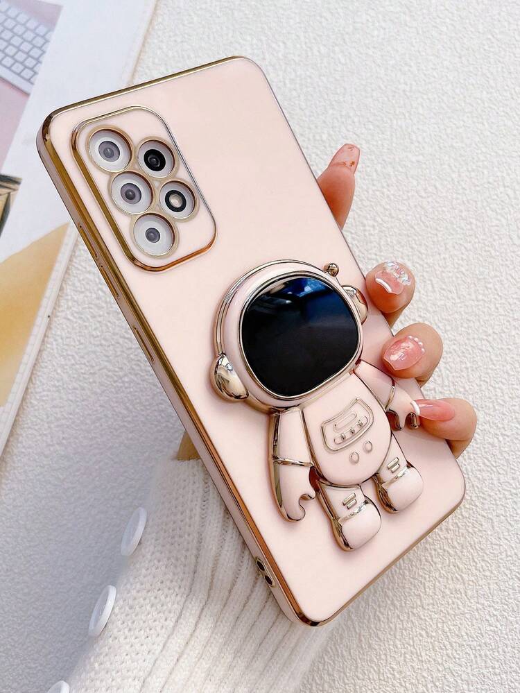 Plating Phone Case With Astronaut Design Holder,International Version, Not The Domestic Version
