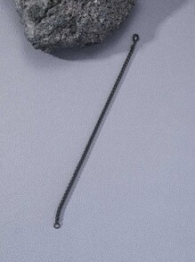 1 Miếng Thời trang Thép không gỉ Lobster Clasp Chi tiết Vòng tay Cho nam giới Để Trang Trí Hàng Ngày Đối với Đồ trang sức Qủa tặng - Màu Đen Súng - Xem 4