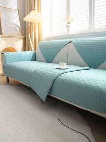 1pc Solid Color Sofa Towel - Green - View 1