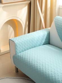 1pc Solid Color Sofa Towel - Green - View 2