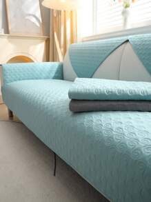 1pc Solid Color Sofa Towel - Green - View 5