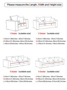 1 Hình Học Dạ Nỉ Co Giãn Ghế Sofa Bọc Ghế Sofa Polyester Hiện Đại Đệm Cho Phòng Khách - Màu xám đen - Xem 2
