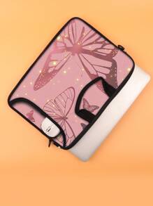 Butterfly Pattern Laptop Bag - Multicolor - View 5