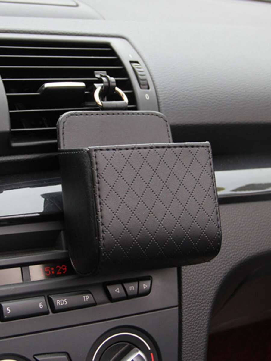 1 个黑色通风口风格皮革袋