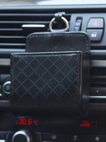 1 个黑色通风口风格皮革袋