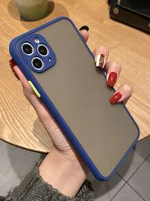 Ốp điện thoại chống rơi khối màu tương thích với iPhone 15/15Pro/15Plus/15Promax - Màu xanh lam - Xem 3