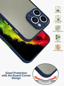 Ốp điện thoại chống rơi khối màu tương thích với iPhone 15/15Pro/15Plus/15Promax - Màu xanh lam - Xem 4