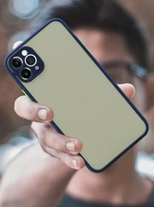 Ốp điện thoại chống rơi khối màu tương thích với iPhone 15/15Pro/15Plus/15Promax - Màu xanh lam - Xem 9