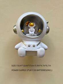 1pc PVC Creativity Night Light, Astronaut Design Baby Light For Bedroom - Yellow - View 6