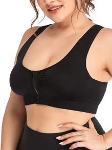 大碼拉鏈開襟工字運動型文胸
