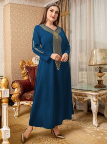 Modelyn Vestido túnico con estampado geométrico - Agua verde azul - Ver 4