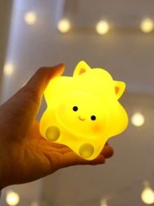 1pc Plastic Creativity Night Light, Cute Star Design Baby Light For Bedroom - Yellow - View 3