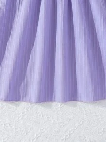 SHEIN Tween Girl Contrast Lace Cami Dress - Purple - View 4