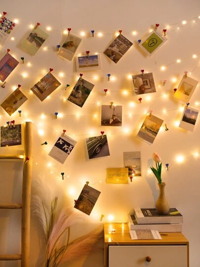 1入組帶夾子塑料燈串用於家居裝飾性LED燈串